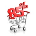 85 percent discount in shopping cart