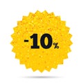 10 percent discount sign icon. Sale symbol.