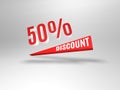 50 percent discount symbol. Royalty Free Stock Photo