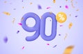90 percent discount vector illustration 3d mega loyalty. 90 percent bonus marketing discount Royalty Free Stock Photo