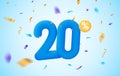 20 percent discount vector illustration 3d mega loyalty. 20 percent bonus marketing discount Royalty Free Stock Photo