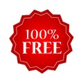 100 percent free badges and stickers Royalty Free Stock Photo