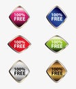 100 percent free label tag set vector Royalty Free Stock Photo