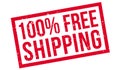 100 percent free shipping rubber stamp Royalty Free Stock Photo