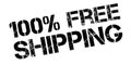 100 percent free shipping rubber stamp Royalty Free Stock Photo