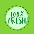 100 percent fresh green stamp sign. Stock Royalty Free Stock Photo