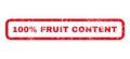 100 Percent Fruit Content Rubber Stamp Royalty Free Stock Photo