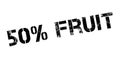 50 percent fruit rubber stamp Royalty Free Stock Photo