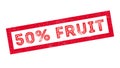 50 percent fruit rubber stamp Royalty Free Stock Photo