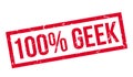 100 percent geek rubber stamp
