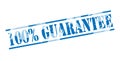 100 percent guarantee blue stamp Royalty Free Stock Photo