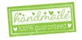 100 percent guaranteed HANDMADE sticker or label with hearts