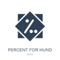 percent for hund icon in trendy design style. percent for hund icon isolated on white background. percent for hund vector icon