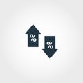 Percent icon. Monochome premium design from business icons collection. UX and UI simple pictogram percent icon