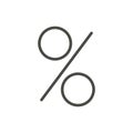 Percent icon vector. Line discount symbol.