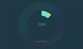 20 percent loading user interface, A Futuristic loading icon, colorful loading tap menu UI, use for Download progress, web design