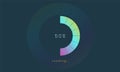 50 percent loading user interface, A Futuristic loading icon, colorful loading tap menu UI, use for Download progress, web design