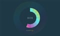 60 percent loading user interface, A Futuristic loading icon, colorful loading tap menu UI, use for Download progress, web design