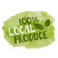 100 percent local produce label Royalty Free Stock Photo