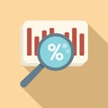 Percent market segmentation icon flat vector. Segment target Royalty Free Stock Photo