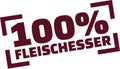 100 percent meat eater stamp - german