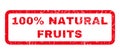 100 Percent Natural Fruits Rubber Stamp