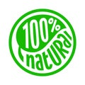 100 percent natural label