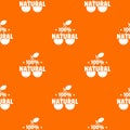 100 percent natural pattern vector orange Royalty Free Stock Photo