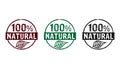 100 percent natural stamp and stamping Royalty Free Stock Photo
