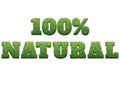 100 Percent Natural words