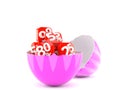 Percent numbers inside easter egg Royalty Free Stock Photo