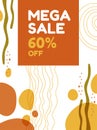 60 percent off autumn sale. Discounted price Royalty Free Stock Photo