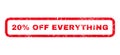 20 Percent Off Everything Rubber Stamp