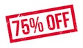 75 percent off rubber stamp Royalty Free Stock Photo