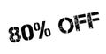 80 percent off rubber stamp Royalty Free Stock Photo