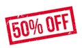 50 percent off rubber stamp Royalty Free Stock Photo