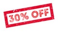 30 percent off rubber stamp Royalty Free Stock Photo