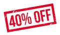 40 percent off rubber stamp Royalty Free Stock Photo