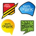 100 percent organic product banner. designs for posters, backgrounds, cards, banners, stickers, etc