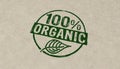 100 percent organic stamp Royalty Free Stock Photo