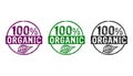 100 percent organic stamp Royalty Free Stock Photo