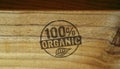 100 percent organic stamp Royalty Free Stock Photo