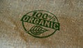 100 percent organic stamp Royalty Free Stock Photo