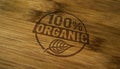 100 percent organic stamp Royalty Free Stock Photo