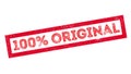 100 percent original rubber stamp Royalty Free Stock Photo