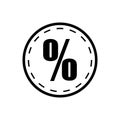 Percent outline icon isolated. Symbol, logo illustration for mobile concept, web design and games.