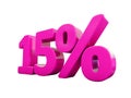 15 Percent Pink Sign