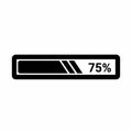 75 Percent Progress Bar Icon Vector Royalty Free Stock Photo