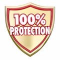 100 Percent Protection Shield Safety Security Insurance