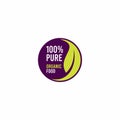 100 Percent Pure Organic Food Label Logo Vector Royalty Free Stock Photo